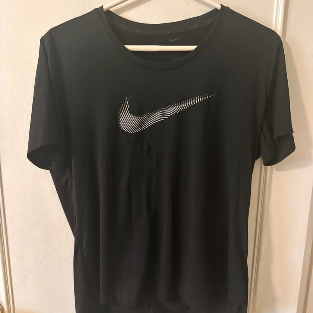 Nike Black Dri-FIT Tee with Grey Swoosh